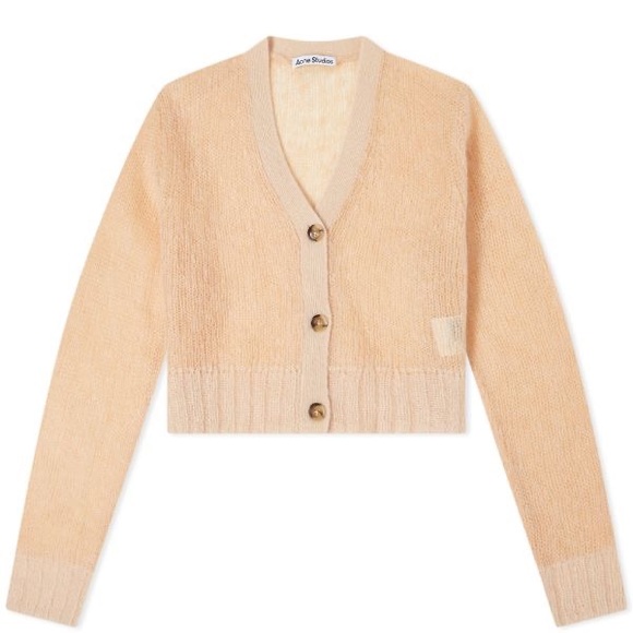 🍁ACNE STUDIOS mesh cardigan blush beige - Picture 14 of 15